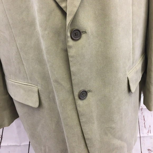 Alfani Suit Jacket Blazer Sports Coat Mens 46R Tan Beige Khaki 46 Regular - Picture 5 of 11